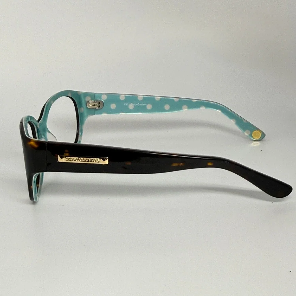 Juicy Couture JU 551/S 0086 Tortoise Teal Polka Dot Eyeglasses 54-16-130 21808‎